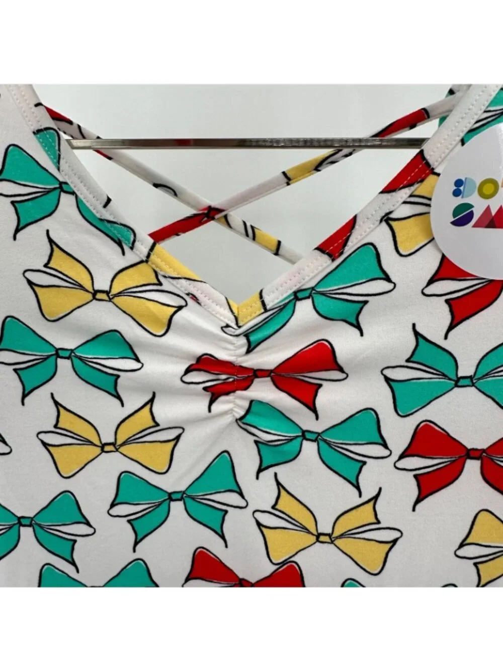 Dot Dot Smile Girl's Ballerina Skater Dress sz 11 NWT Short Sleeve Christmas Bow